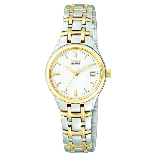 Ladies Two Tone Citizen Eco-Drive Bracelet Watch EW1264-50A