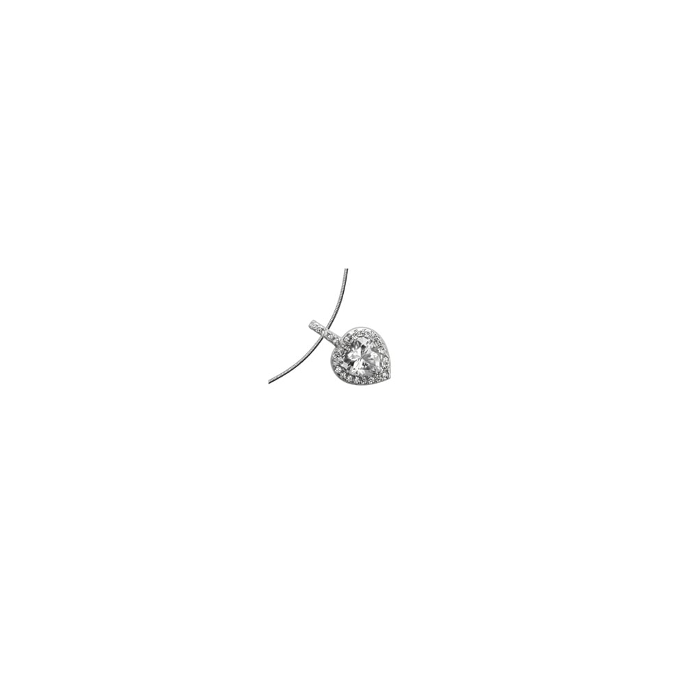 Silver Diamonfire Cubic Zirconia Heart Pendant 65-1199-1-082