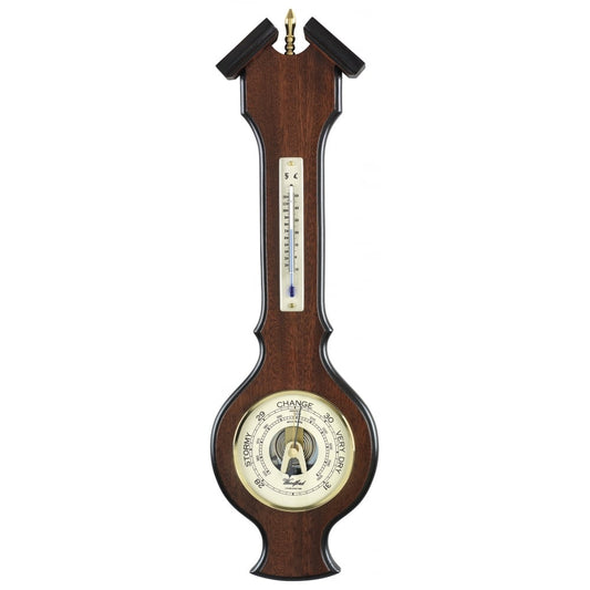 Woodford Wooden Hanging Barometer with Thermometer 1606