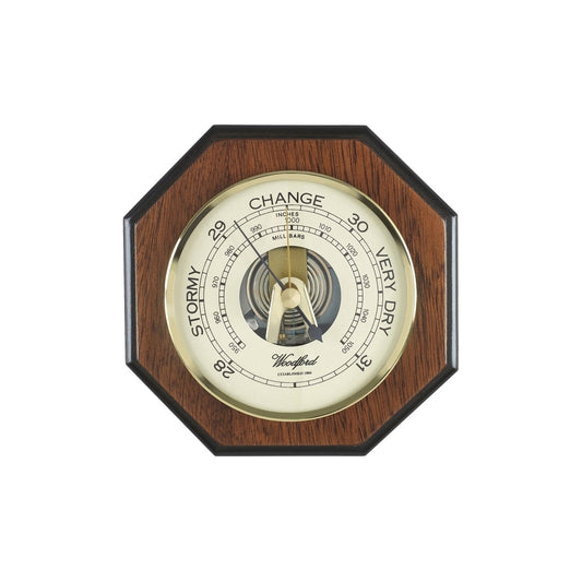 Woodford Wooden Mahogany Veneer Hexagonal Barometer 1616