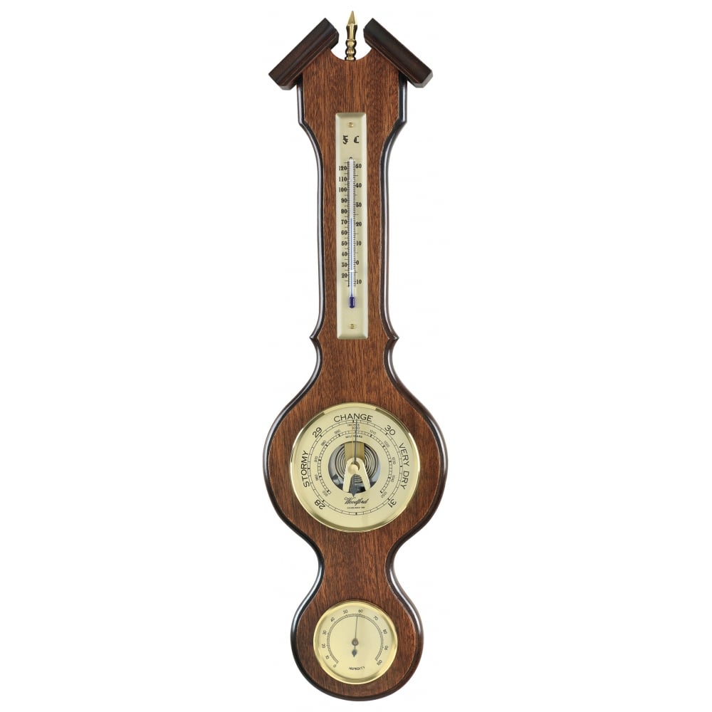 Woodford Wooden Banjo Barometer Weather Forecast 1613