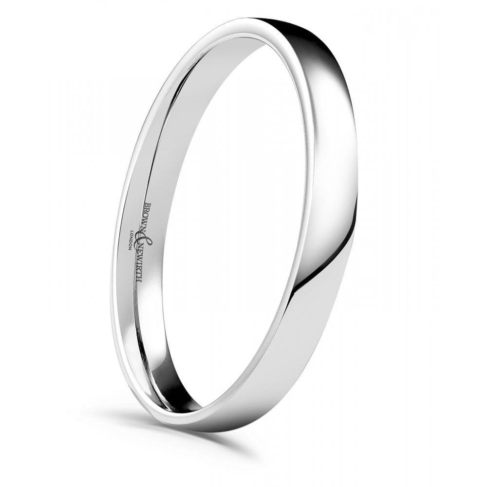Ladies Platinum Plain Polished Wedding Ring 3.5mm Wide