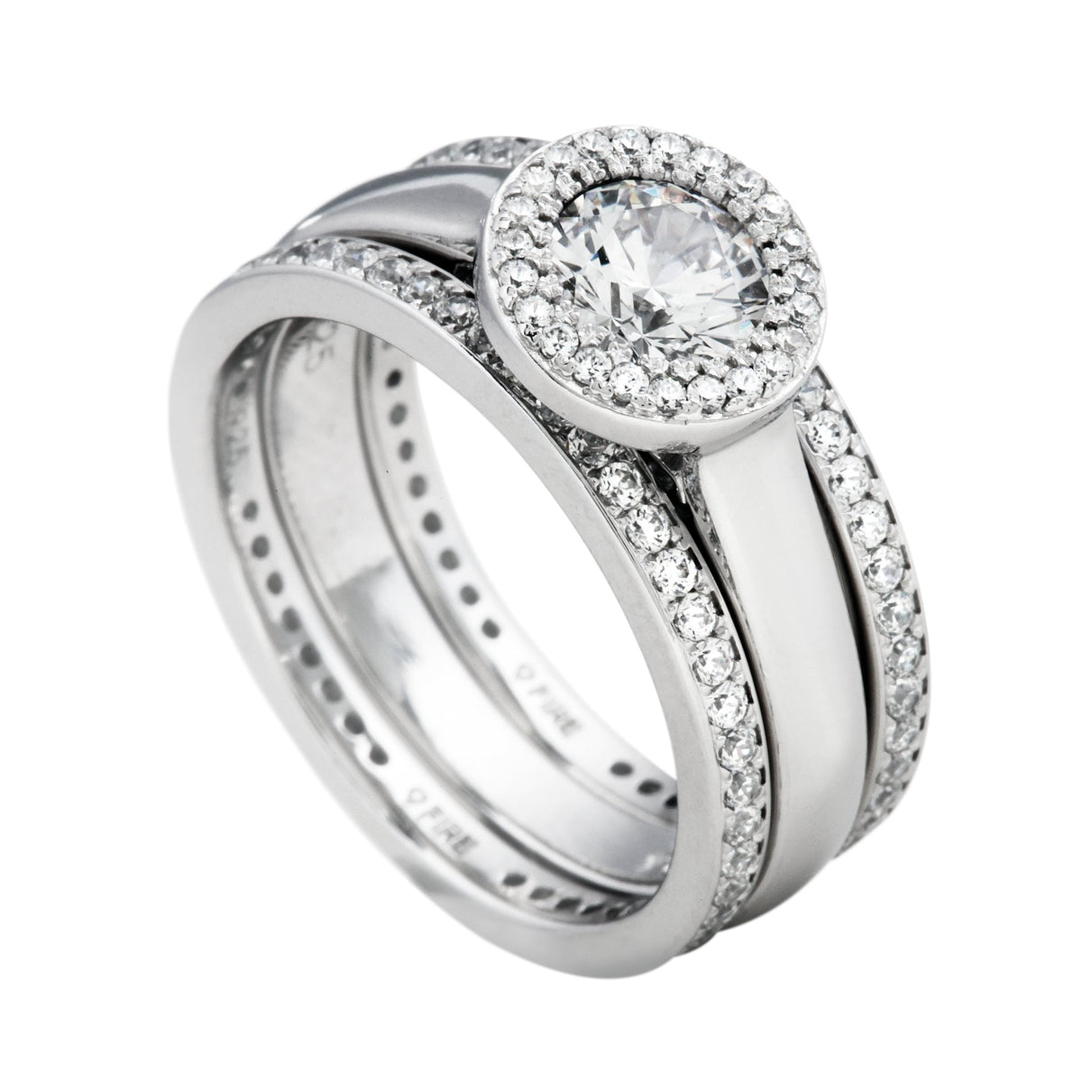 Sterling Silver Set of 3 Rings 61/0938/1