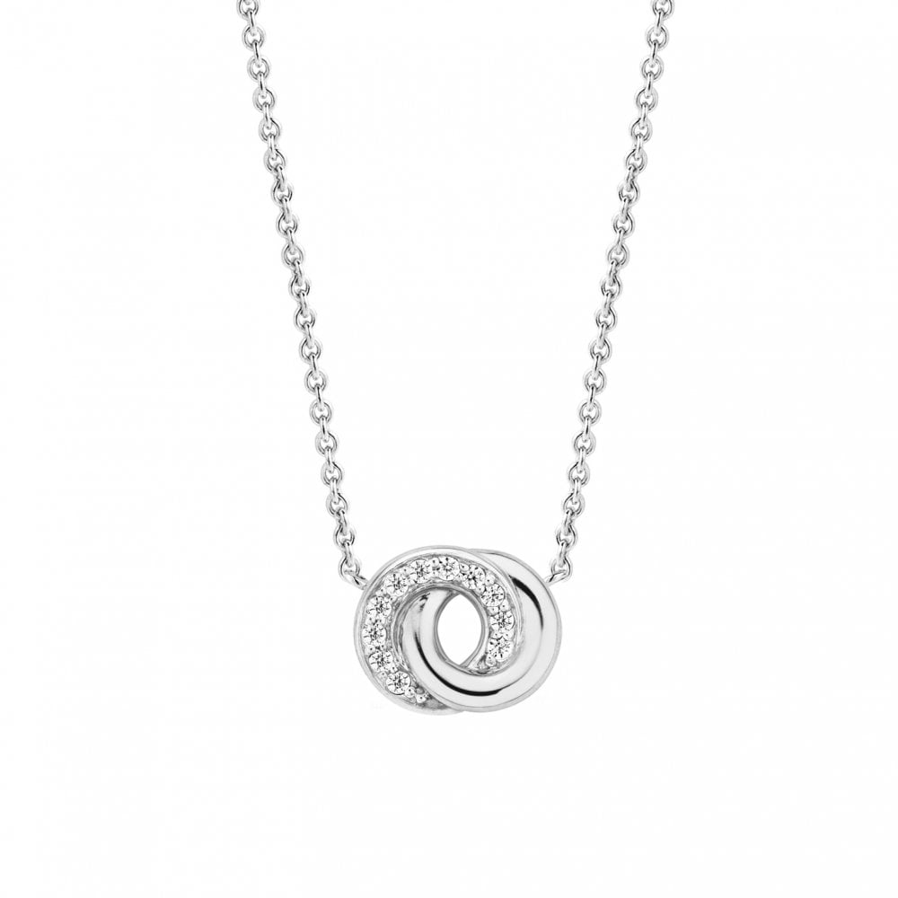 Sterling Silver Cubic Zirconia Pendant & Chain 3915ZI/42