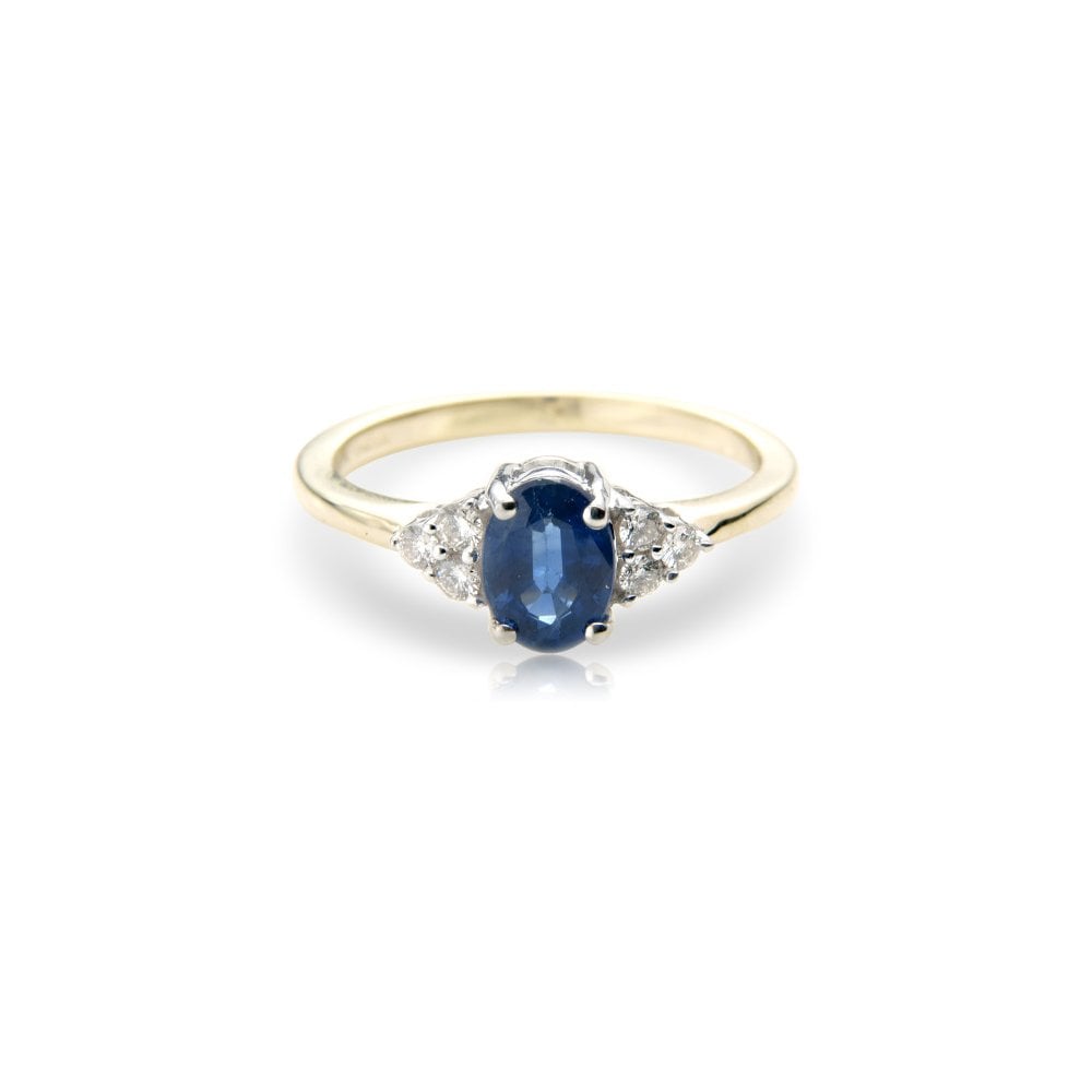9ct Gold Diamond and Sapphire Ring