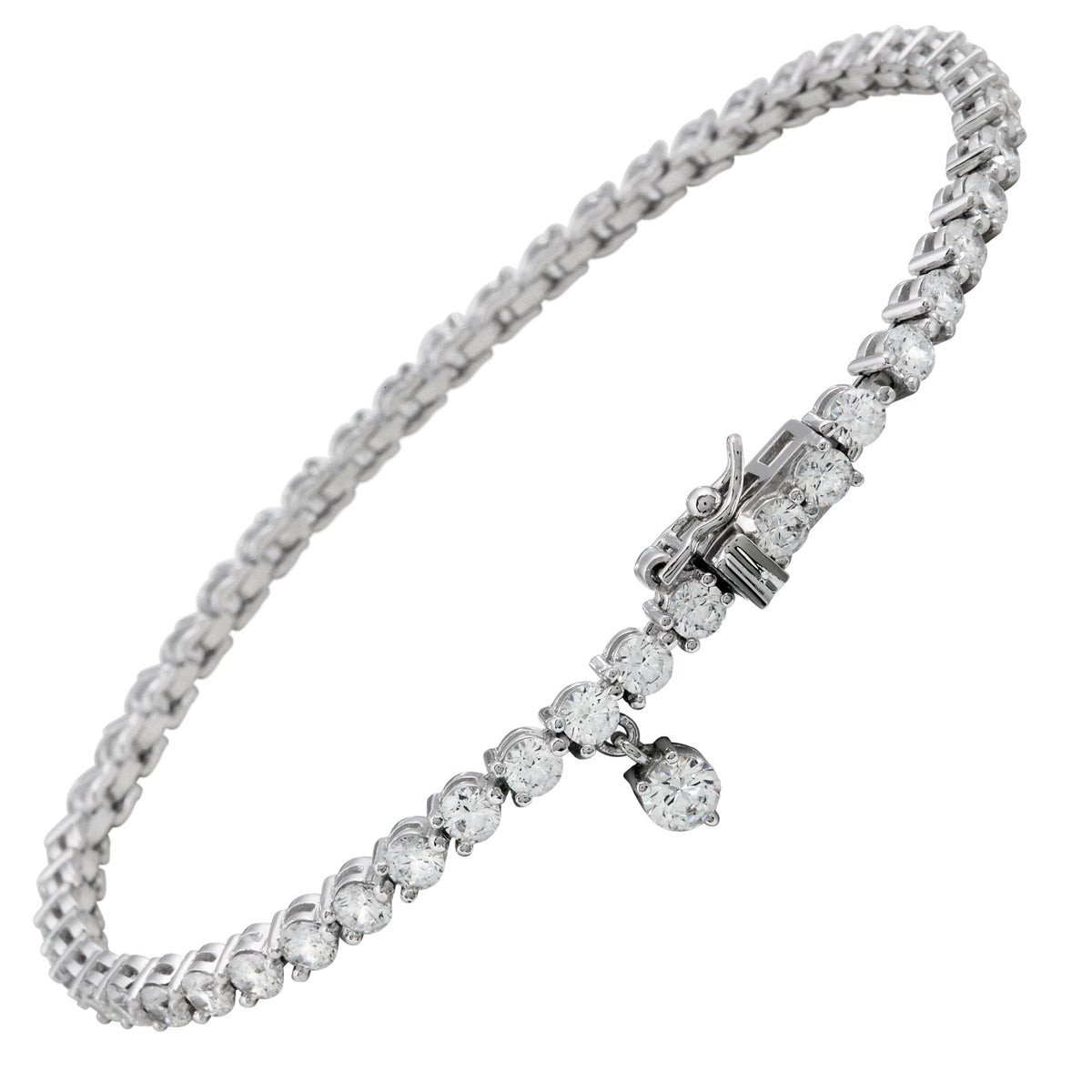 Sterling Silver Cubic Zirconia Tennis Bracelet B5085