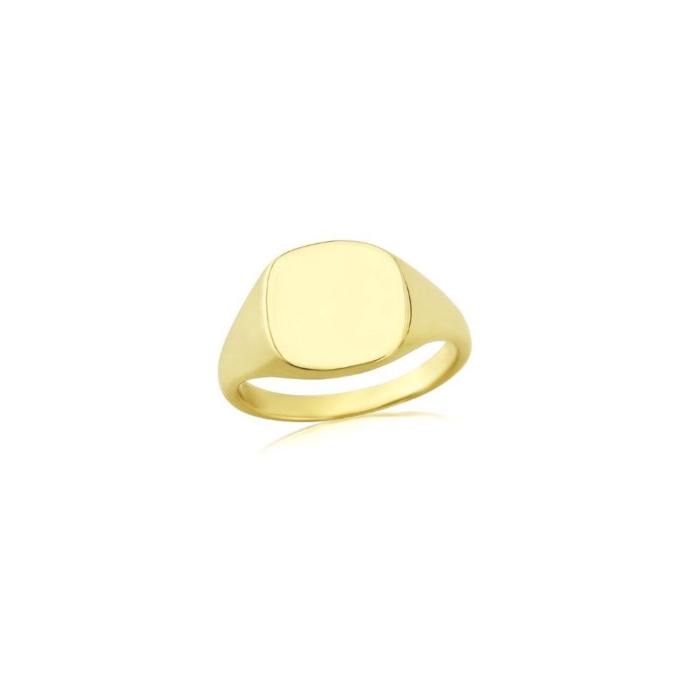 9ct Yellow Gold Cushion Shaped Signet Ring