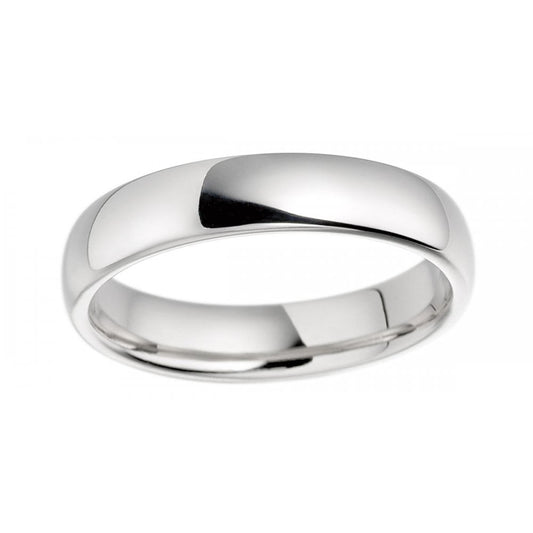 Palladium 4mm Wide Court Comfort Fit Profile Wedding Ring