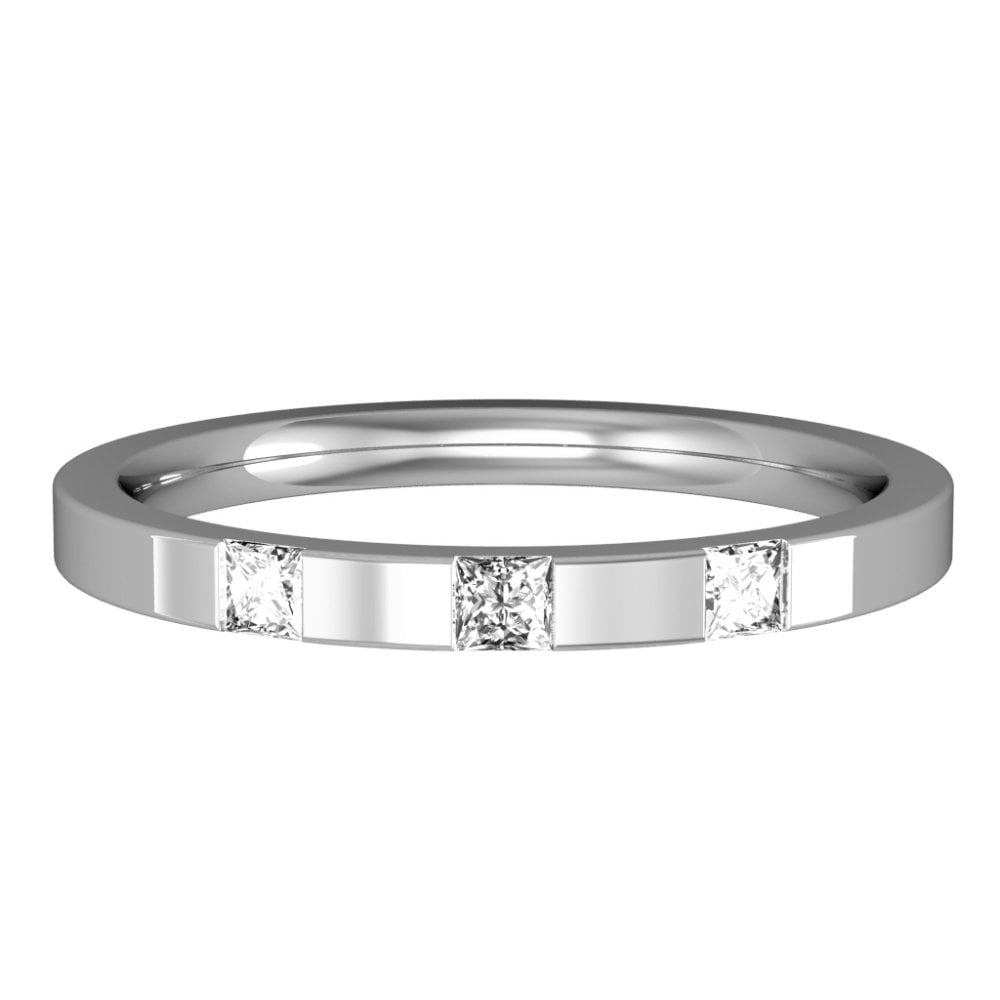 Ladies 18ct White Gold Diamond Set Wedding Ring or Dress Ring
