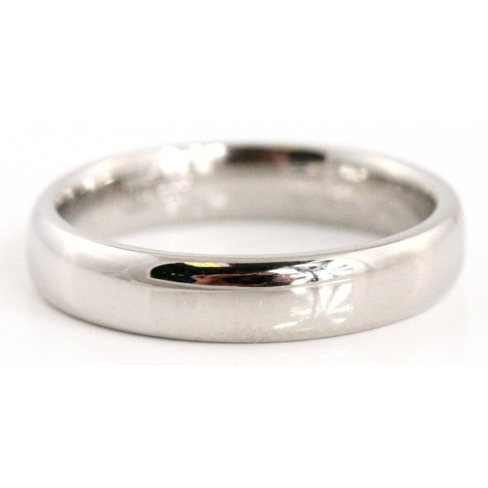 Palladium 2.5mm Wide Flat Court Profile Wedding Ring Band