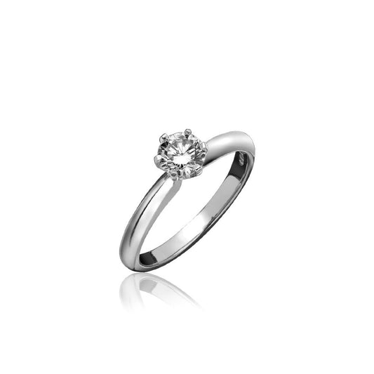 Platinum Single Stone Certificated Diamond Engagement Ring