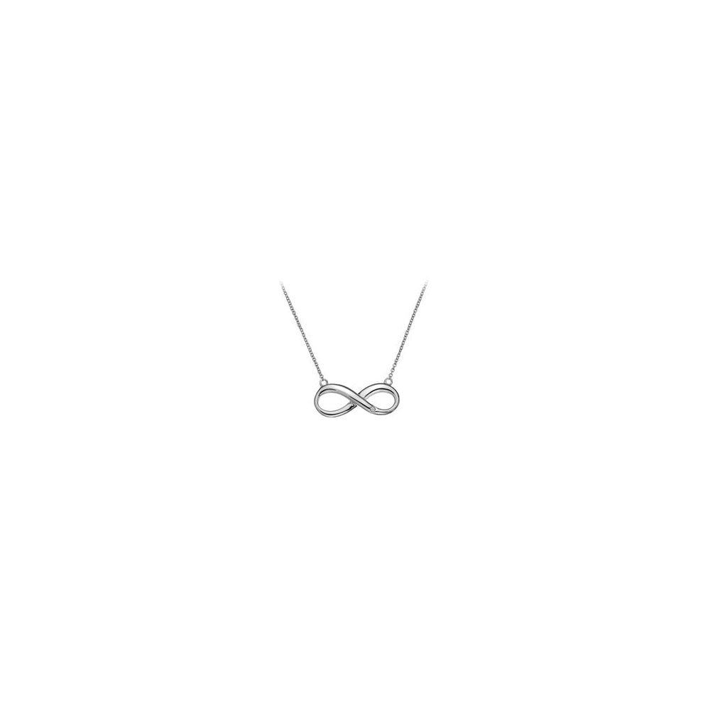 Sterling Silver Infinity Diamond Necklace DN096