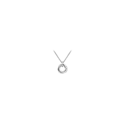 Sterling Silver Ladies Diamond Calm Pendant DP543