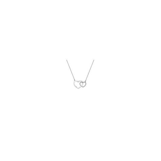 Sterling Silver Striking Hearts Diamond Pendant DN128