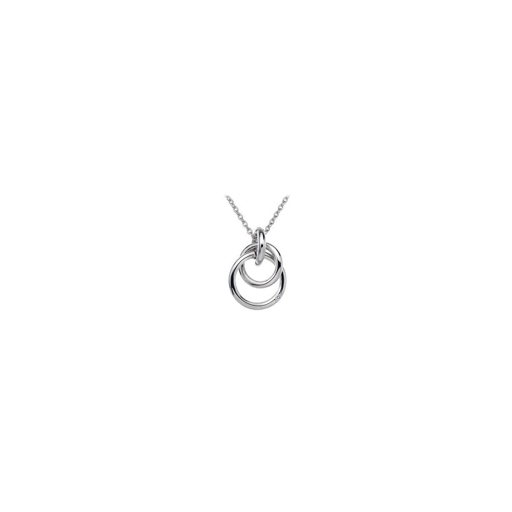 Sterling Silver Eternity Diamond Set Pendant & Chain DP373