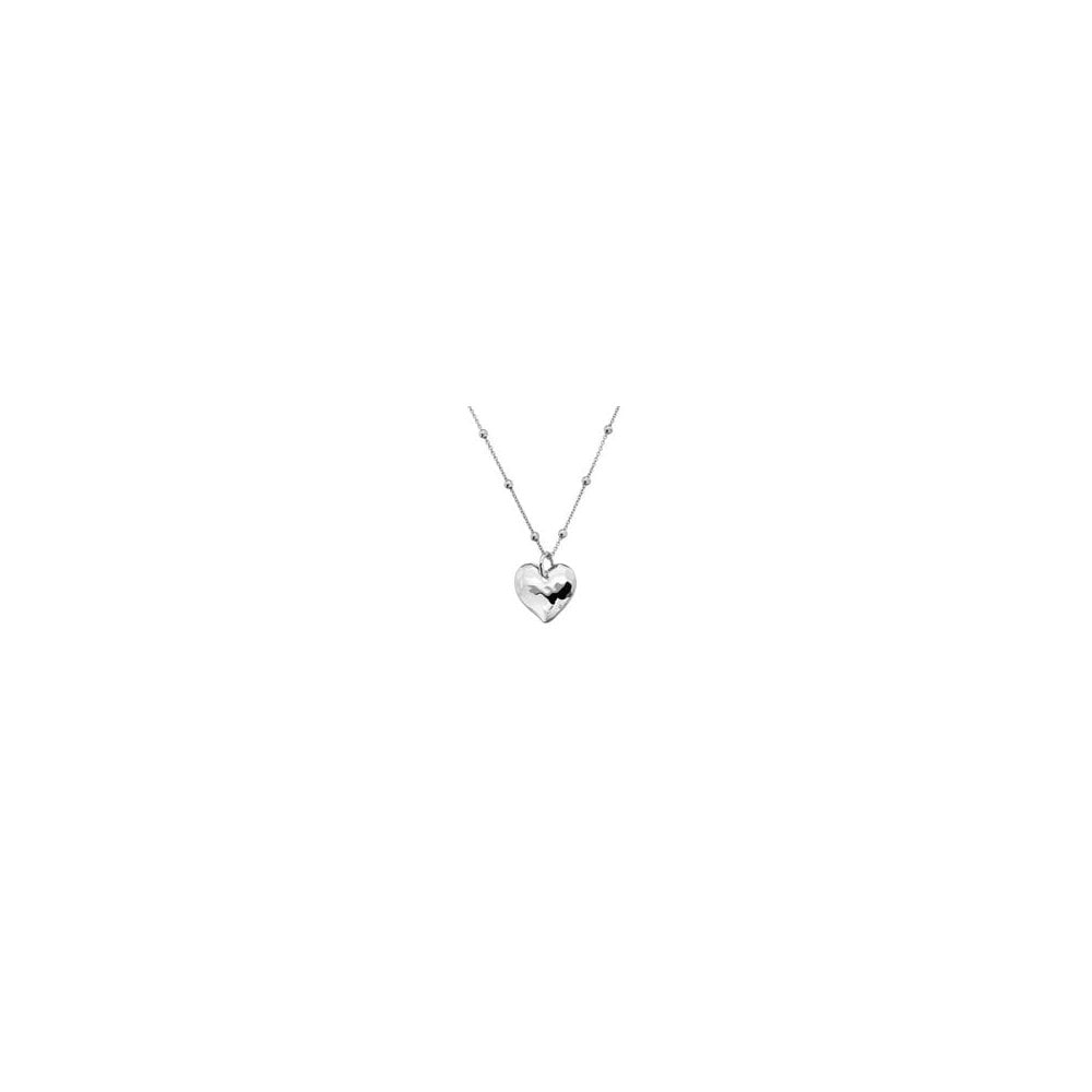 Sterling Silver Diamond Set Heart Pendant & Chain DP678