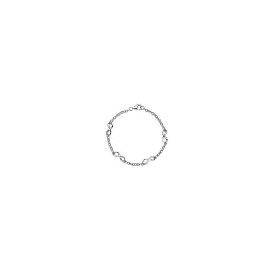 Sterling Silver Infinity Diamond Set Bracelet DL293