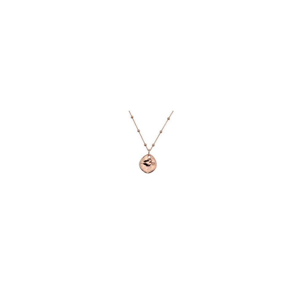 Rose Gold Finish on Silver Diamond Set Pendant DP681