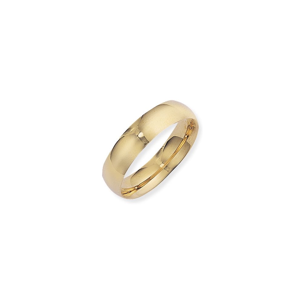 9ct Yellow Gold Gents Wedding Ring 6mm Wide