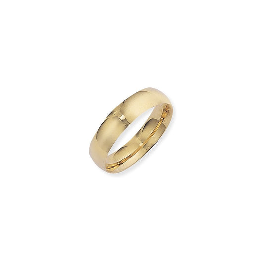 9ct Yellow Gold Gents Wedding Ring 6mm Wide