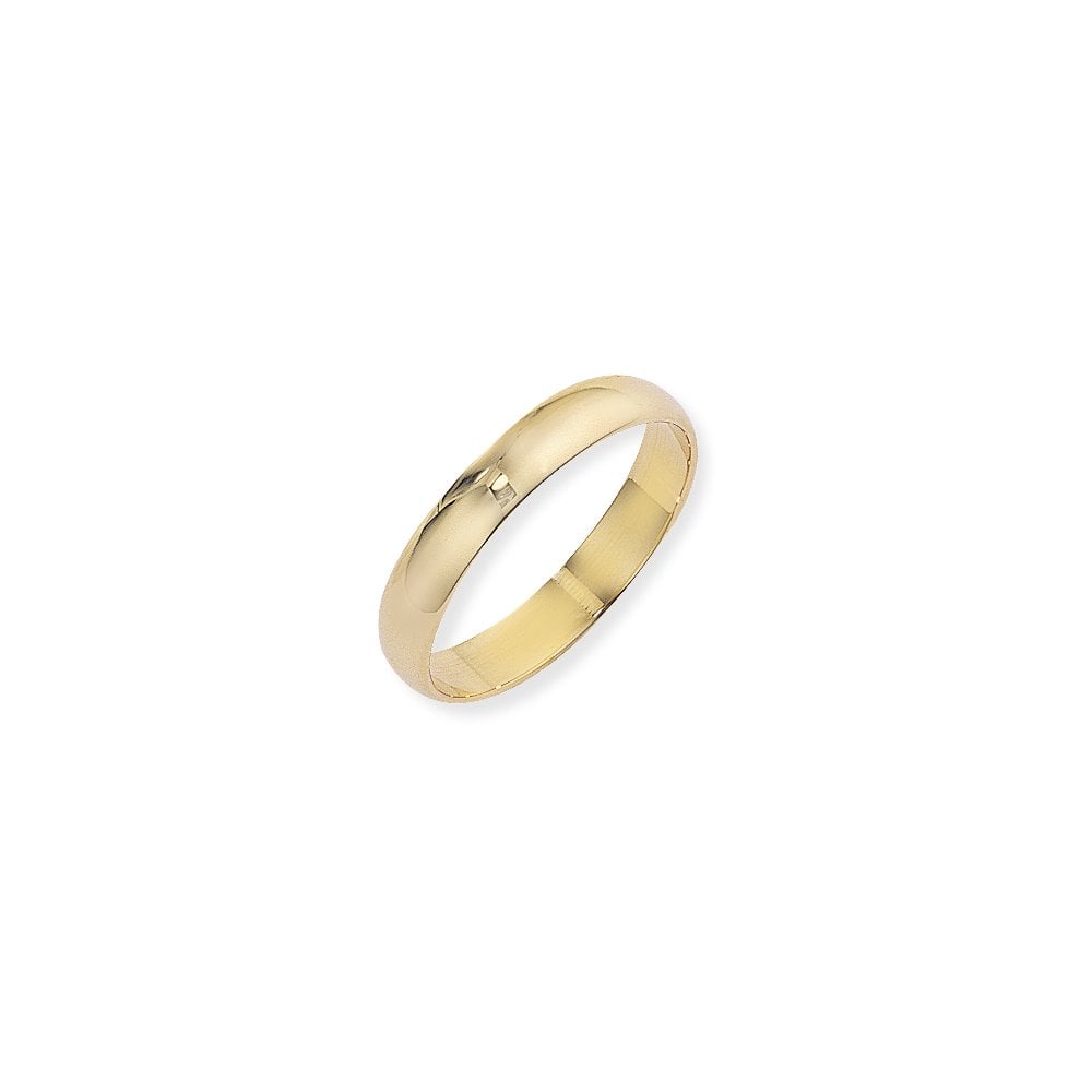 9ct Yellow Gold Ladies Wedding Ring 4mm Wide