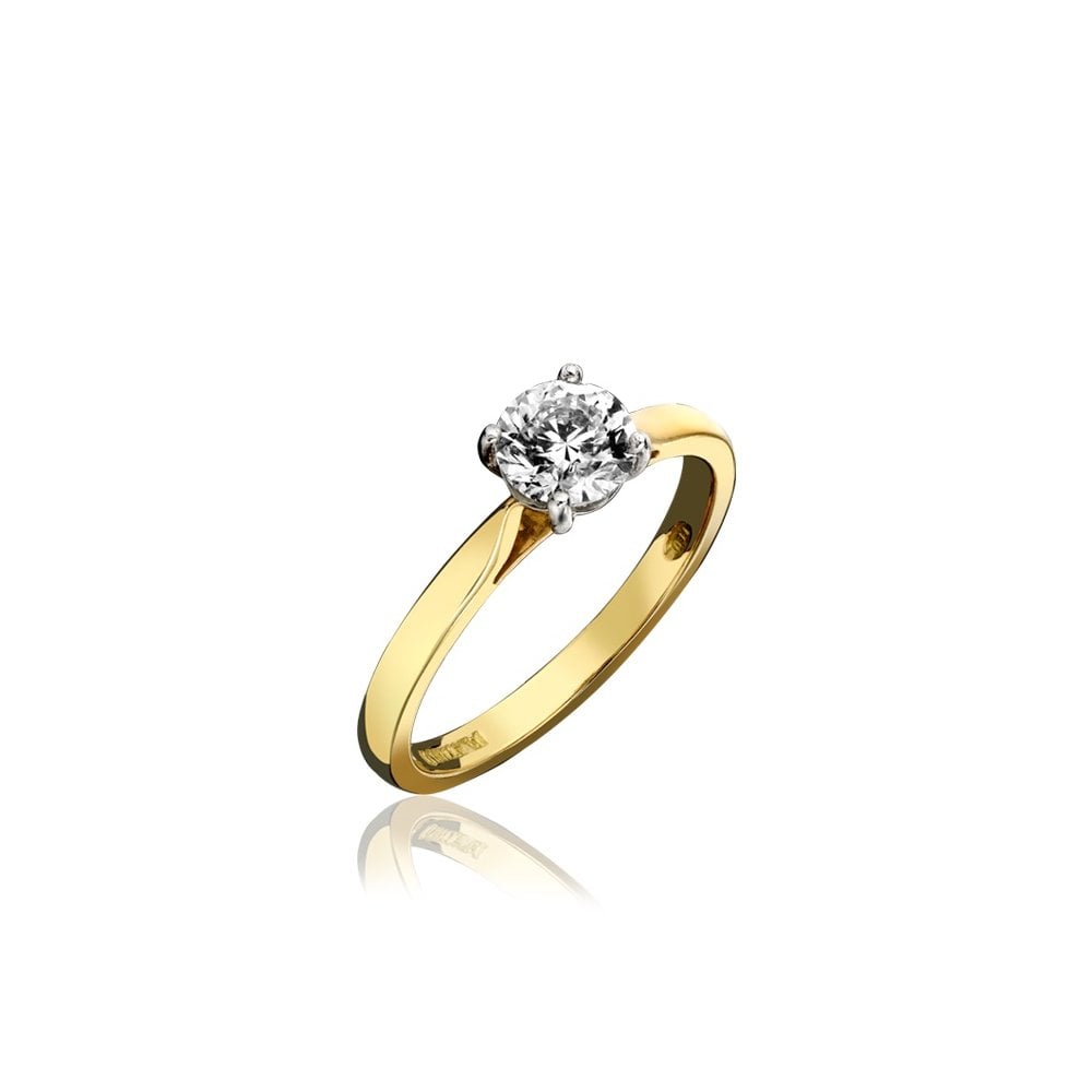 18ct Gold Solitaire Diamond 0.16ct Engagement Ring, Claw Set