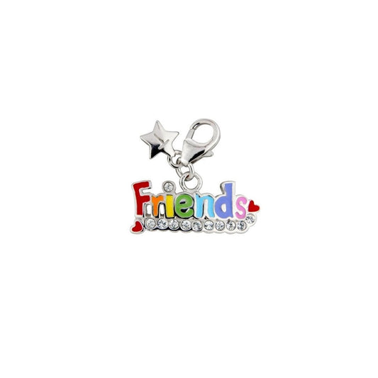 Sterling Silver Friends Charm with Clip on Lobster SCH226