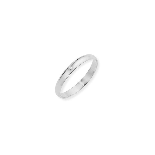 Platinum Ladies 2mm Wide Wedding Ring Band with D Profile