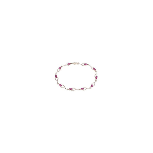 Ladies 9ct Yellow Gold Ruby Bracelet