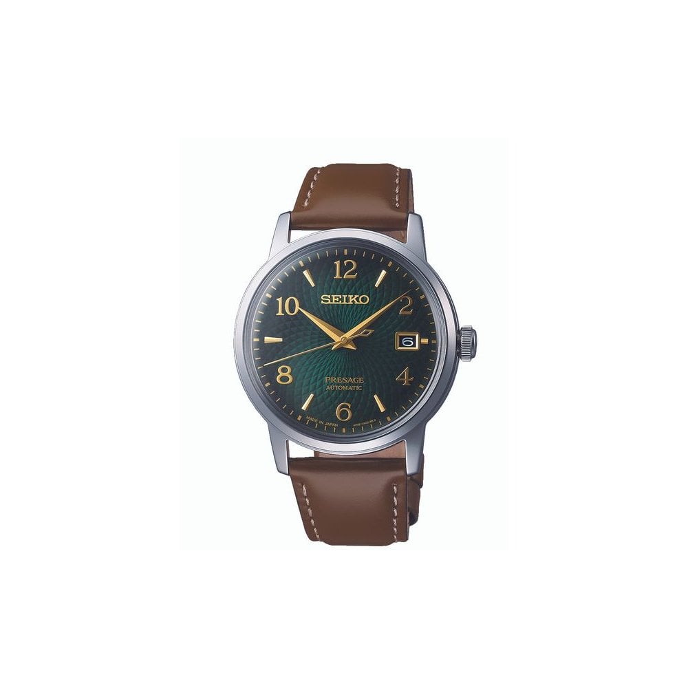 Seiko Presage Steel Automatic Watch on Strap 'Mojito' SRPE45J1