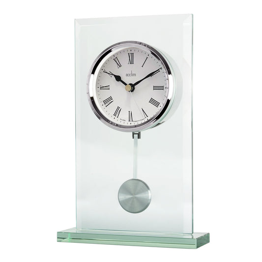 Acctim Glass Quartz Mantle Clock with Pendulum La Collina 37067