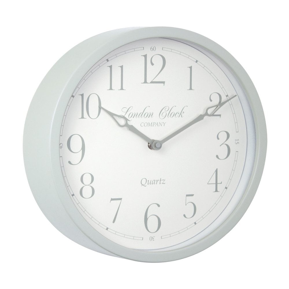 Round Grey Quartz Battery Wall Clock with Arabic Numbers 24295