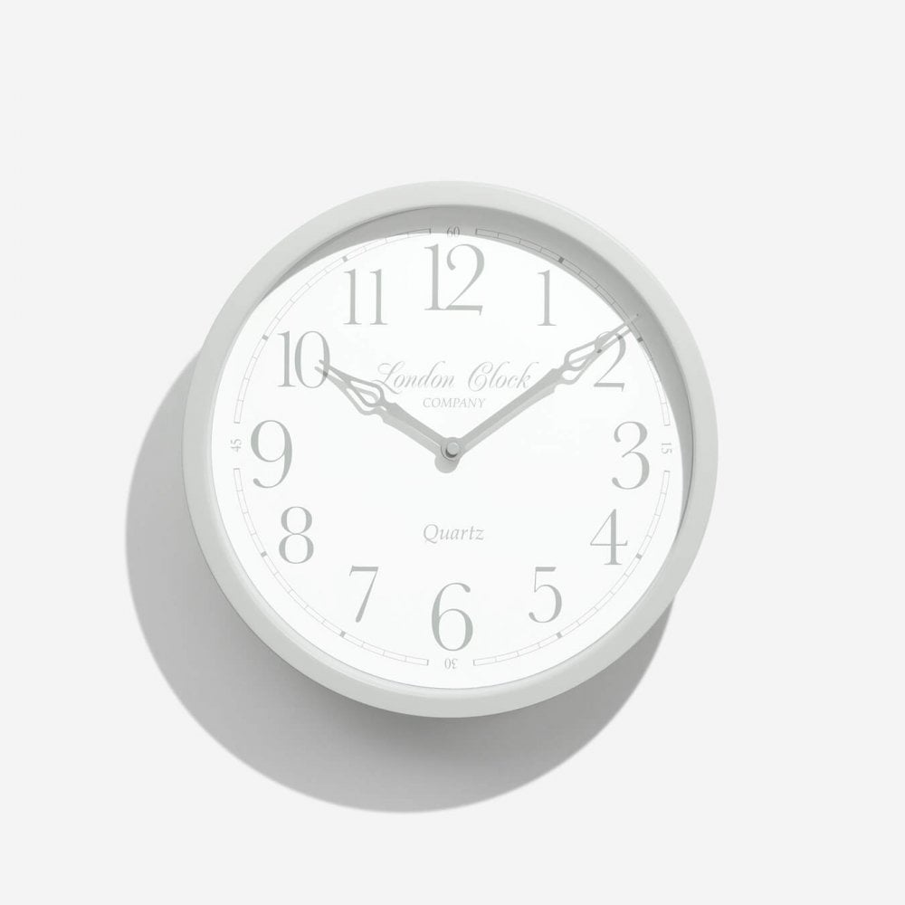 Round Grey Quartz Battery Wall Clock with Arabic Numbers 24295
