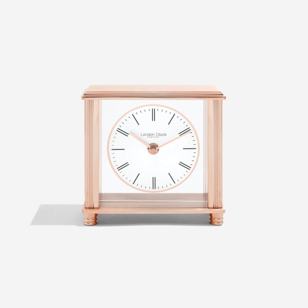 Rose Gold Tone Quartz Battery Mantle Clock 03215