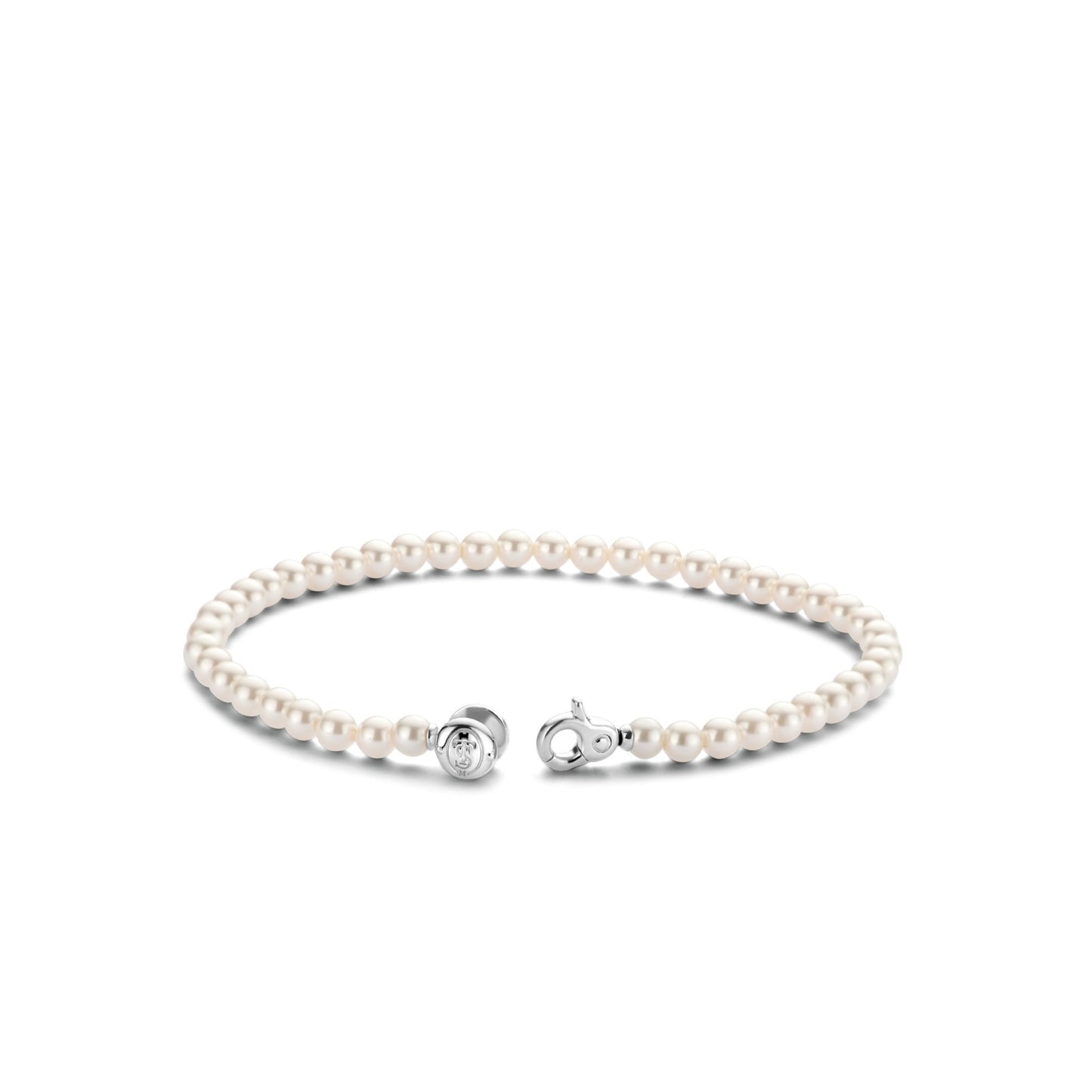 Ladies Sterling Silver Simulated Pearl Bracelet 2908PW