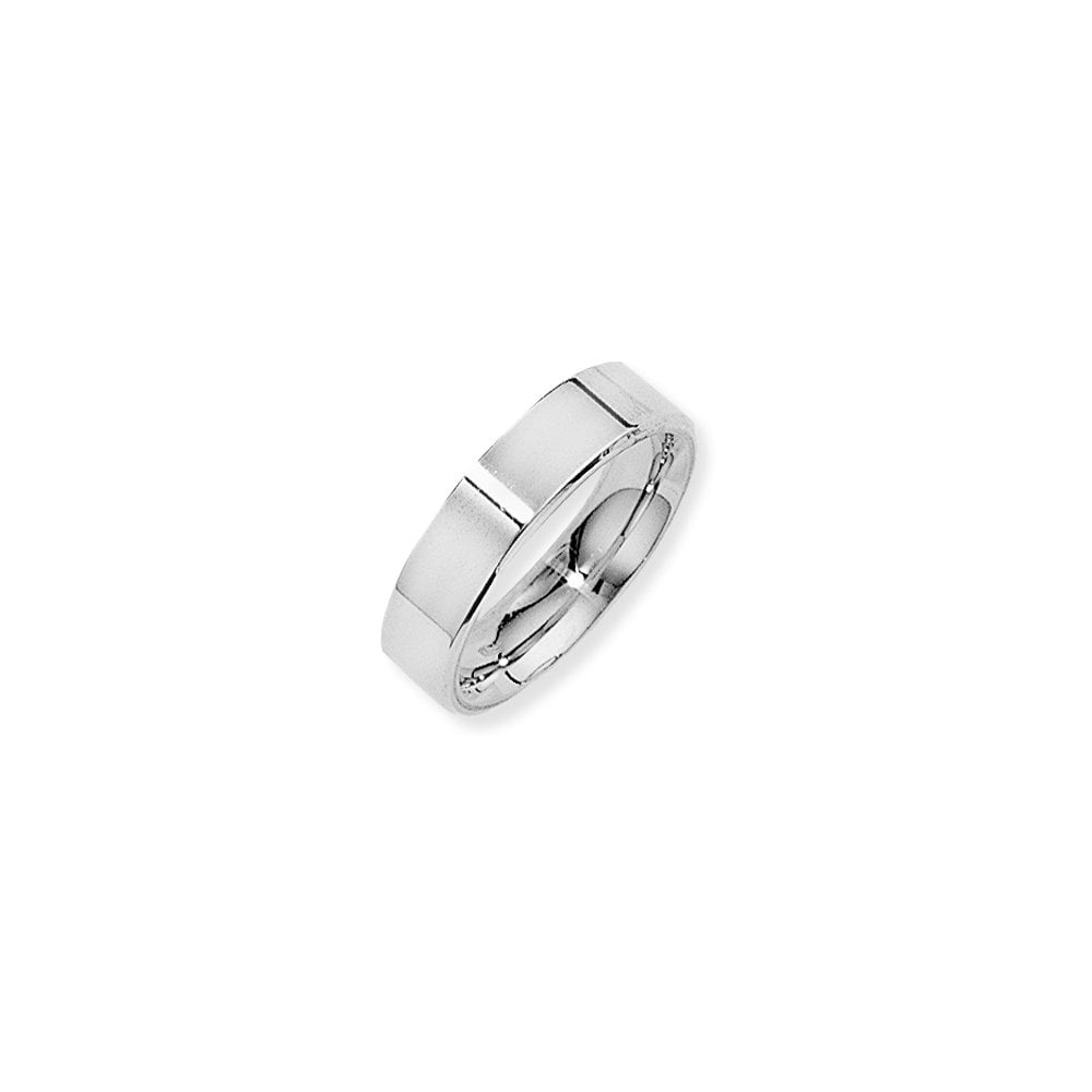 Palladium 5mm Wide Flat Court Comfort Fit Wedding Ring