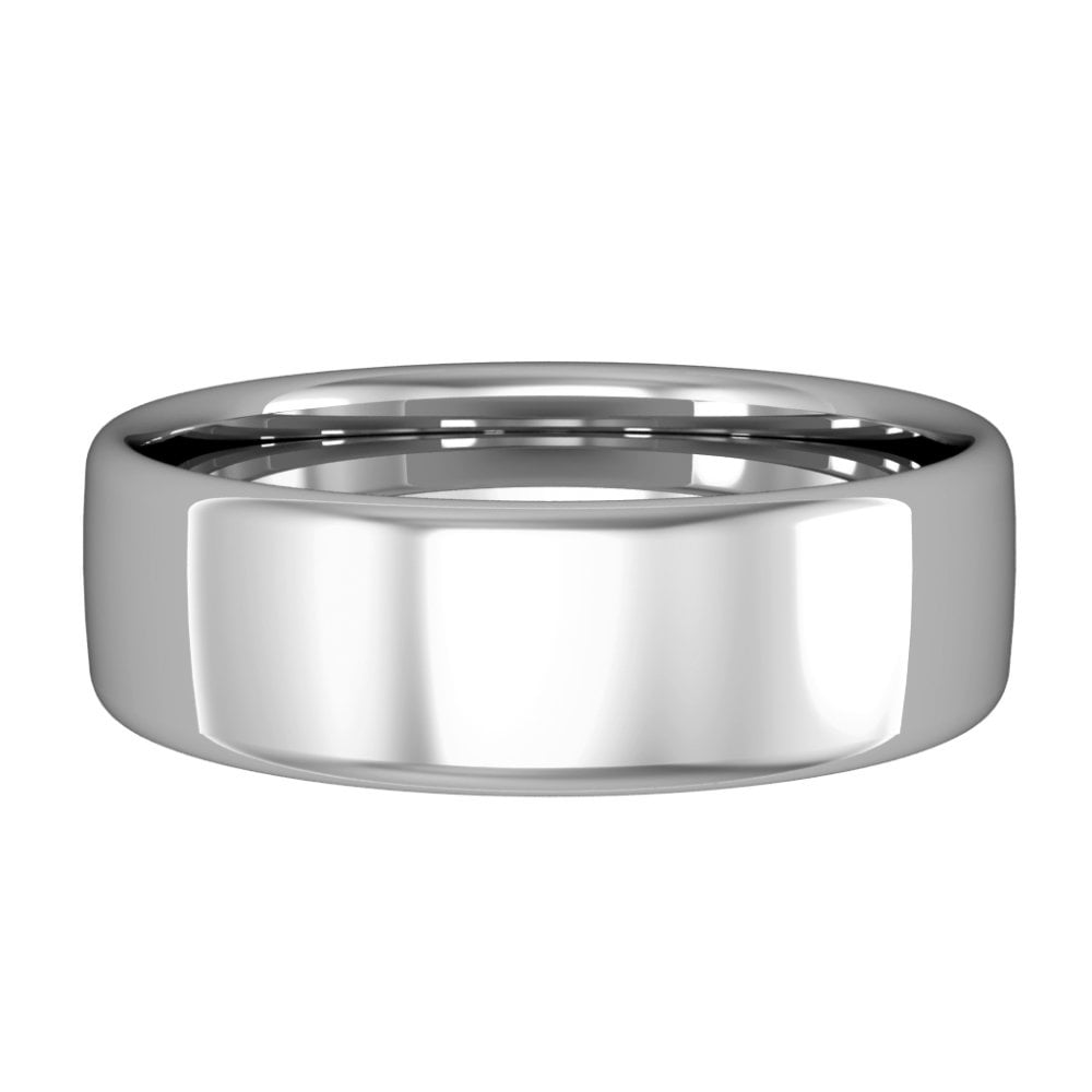 Palladium 6mm Wide Court Comfort Fit Wedding Ring