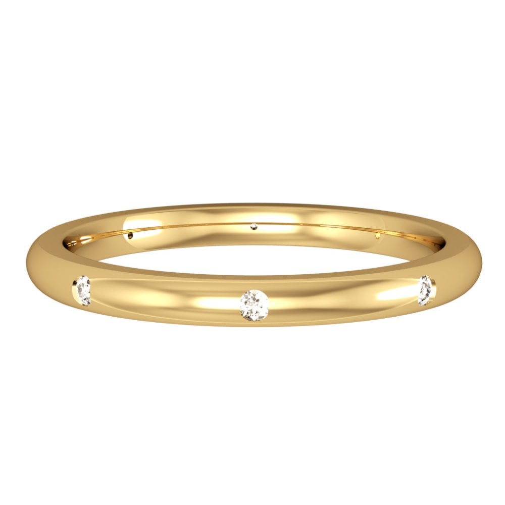 Ladies 18ct Gold Diamond Set Wedding Ring or Dress Ring
