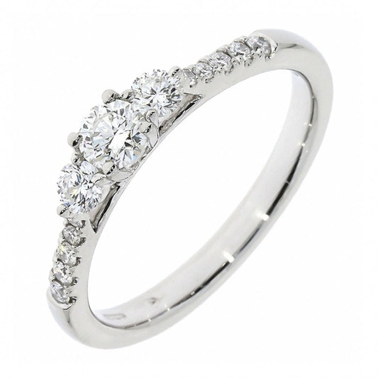 Platinum Trilogy Three Stone Diamond Engagement Ring 0.45ct