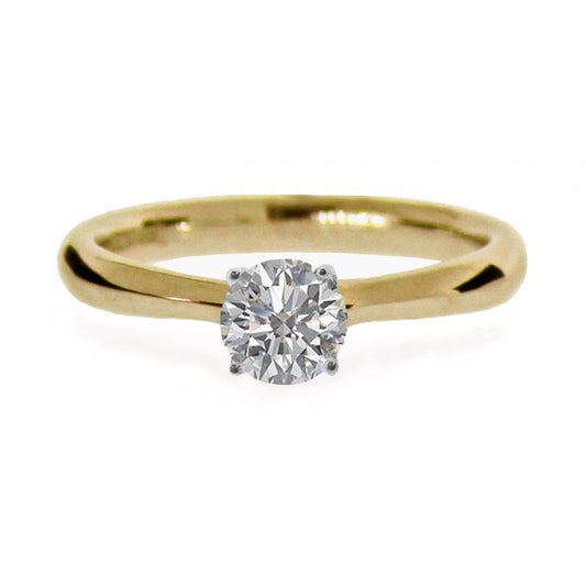 18ct Gold Diamond Solitaire 4 Claw Engagement Ring