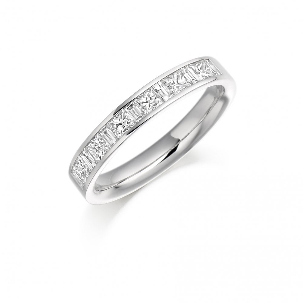 18ct White Gold Diamond Half Eternity or Wedding Ring