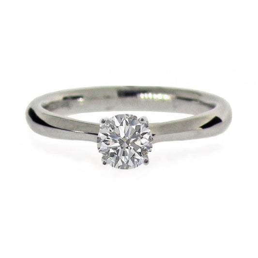18ct White Gold Diamond Solitaire 4 Claw Engagement Ring