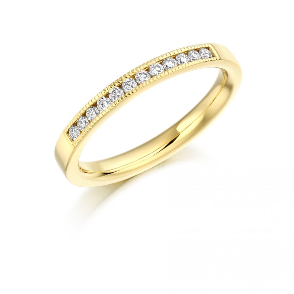 9ct Yellow Gold Diamond Half Eternity Ring