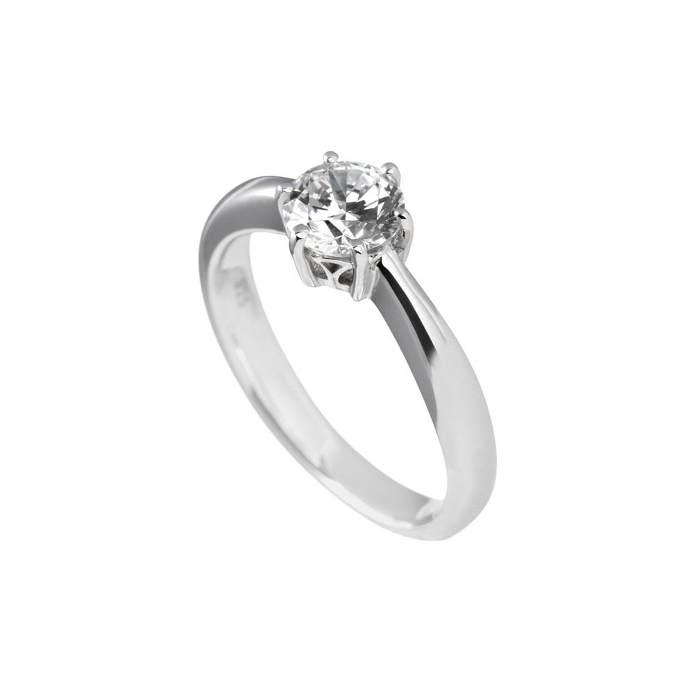 Sterling Silver Brilliant Cut Cubic Zirconia Ring