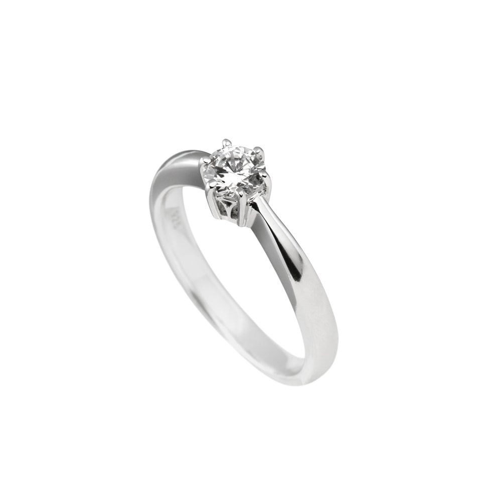 Sterling Silver Brilliant Cut Cubic Zirconia Ring