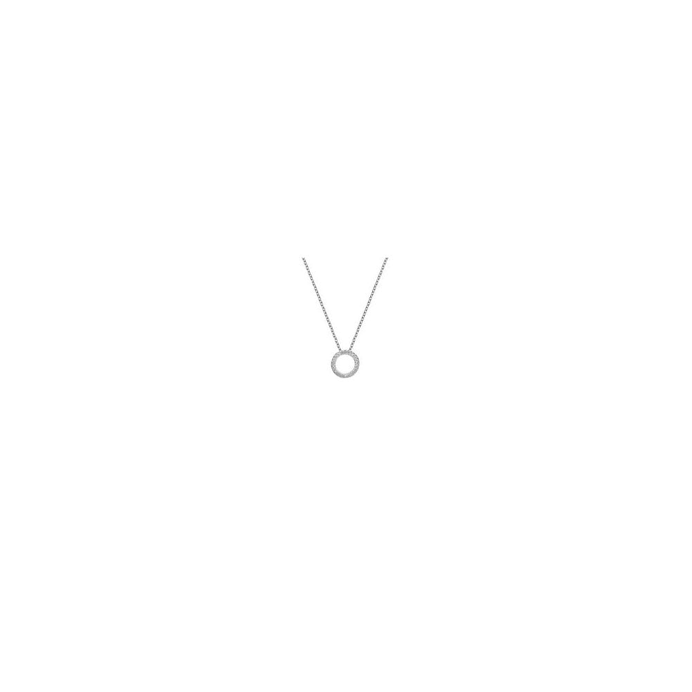 Sterling Silver Striking Circle Diamond Pendant DP661