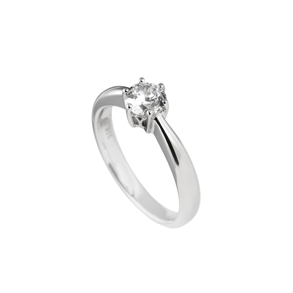 Sterling Silver Brilliant Cut Cubic Zirconia Ring
