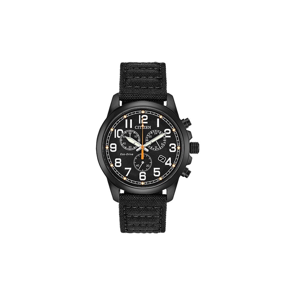 Gents Black Citizen Eco-Drive Watch on Strap AT0205-01E