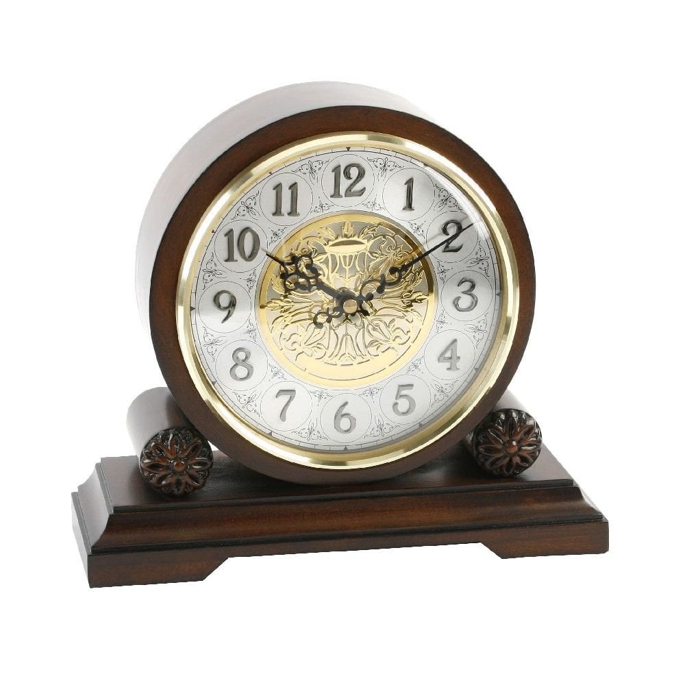 Widdop Walnut Finish Westminster Chime Mantle Clock W2860