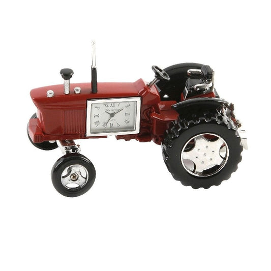 Red Tractor Miniature Quartz Mantel Clock 9236R